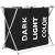 Cos de rufe cu 3 compartimente, pliabil, cadru aluminiu, 146L, negru