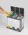 Coș de reciclare Songmics din inox, 3 compartimente, 24L, argintiu