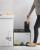 Coș de reciclare Songmics din inox, 3 compartimente, 24L, argintiu