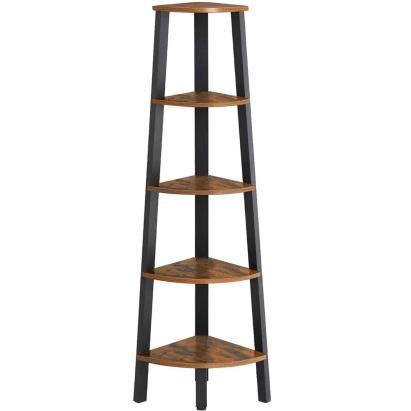 Raft de colt VASAGLE cu 5 etaje, stil industrial, maro rustic