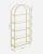 Raft decorativ Vasagle cu 5 etaje, sticla securizata si cadru auriu, 184 cm