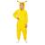Pijama salopeta pufoasa pentru copii Pikachu, galbena, 120-130 cm