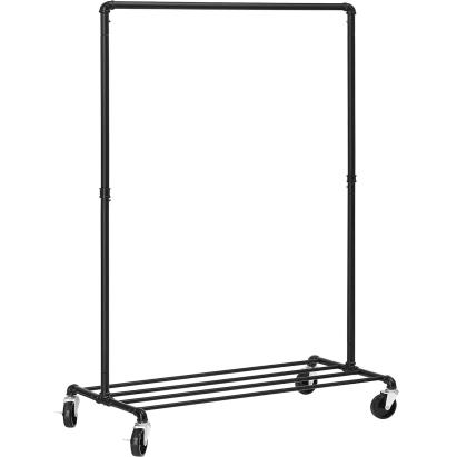 Suport pentru haine Songmics cu roti si raft, metal, 100x49x163 cm
