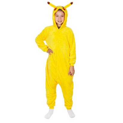 Pijama salopetă pentru copii Pikachu, călduroasă, 130-140 cm