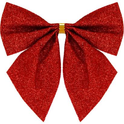 Set 3 fundite decorative pentru bradul de Craciun, rosii, 11 cm