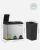 Coș de gunoi reciclare SONGMICS din inox, 3 compartimente, 3x15L