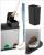 Coș de gunoi reciclare SONGMICS din inox, 3 compartimente, 3x15L