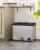 Coș de gunoi reciclare SONGMICS din inox, 3 compartimente, 3x15L