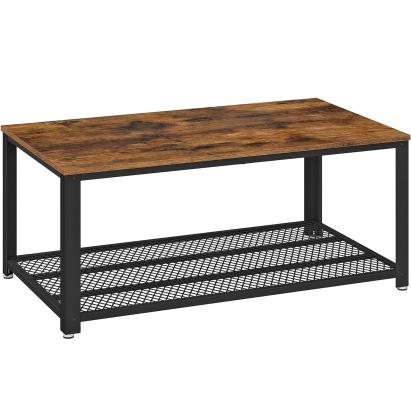Măsuță de cafea VASAGLE pentru living, stil industrial, 106 cm, maro rustic