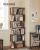Biblioteca VASAGLE cu 6 rafturi, design modern, maro rustic, 70x24x190,5 cm