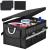 Organizator portbagaj auto pliabil cu buzunare laterale, 58x33 cm, negru