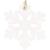 Decoratiuni pentru brad fulgi de zapada din lemn albi, set 6 bucati, 4 cm