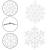 Set 12 ornamente pentru brad, fulgi de nea albi cu sclipici, 9-10 cm