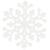 Decoratiuni pentru brad fulgi de zapada albi cu sclipici, set 8 buc, 8 cm