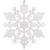Decoratiune pentru brad fulg de zapada alba cu sclipici, 13 cm