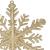 Decoratiune pentru brad fulg de zapada, 30 cm, auriu cu sclipici