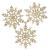 Set 3 decoratiuni pentru brad, fulg de zapada auriu, 12 cm