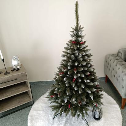 Brad artificial Frasin de Munte 150 cm cu zapada si merisoare