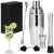 Set cocktail shaker din inox 550 ml cu accesorii barman, 6 piese