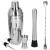 Set cocktail shaker din inox 550 ml cu accesorii barman, 6 piese