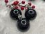 Set 20 globuri de Craciun negre, 3 modele, 4 cm, incasabile
