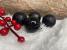 Set 20 globuri de Craciun negre, 3 modele, 4 cm, incasabile