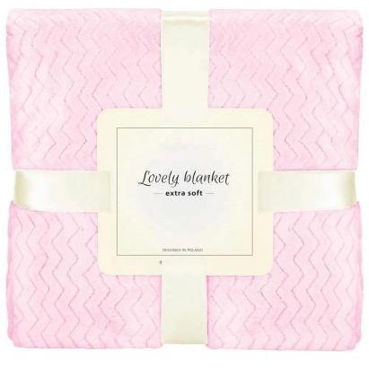 Patura pufoasa roz pentru 2 persoane, 2 fete, model in relief, 200x220 cm