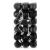Set 36 globuri de Craciun negre, 3 modele, 3 cm, incasabile