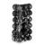 Set 36 globuri de Craciun negre, 3 modele, 3 cm, incasabile