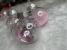 Set globuri de Craciun roz pal transparente, 24 bucati, 5 cm, incasabile