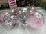 Set globuri de Craciun roz pal transparente, 24 bucati, 5 cm, incasabile