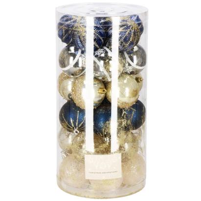 Set globuri de Crăciun multicolore, 30 bucăți, 6 cm, plastic incasabil