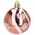 Set 24 globuri de Craciun rose, 6 cm, cu modele festive, incasabile