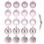 Set globuri de Craciun roz, 20 piese, 5 modele, 6 cm, incasabile