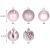 Set globuri de Craciun roz, 20 piese, 5 modele, 6 cm, incasabile