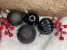 Set globuri de Craciun negre, 20 bucati, 5 modele, 6 cm, incasabile