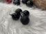 Set globuri de Craciun negre, 25 bucati, 3 modele, 2.5 si 4 cm