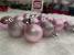 Set globuri de Craciun roz, 30 bucati, 3 modele, 3 cm, incasabile