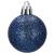 Set 20 globuri de Craciun albastre, 3 modele, 4 cm, incasabile