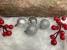 Set globuri de Craciun argintii, 30 bucati, 3 modele, 3 cm