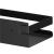 Raft de baie de perete negru 40 cm, cu montaj dublu, finisaj mat