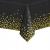 Față de masă de unică folosință pentru petreceri, negru-auriu, 137x272 cm