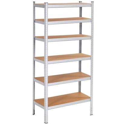 Raft metalic modular pentru depozitare cu 6 polite, 225x110x50 cm, 900 kg