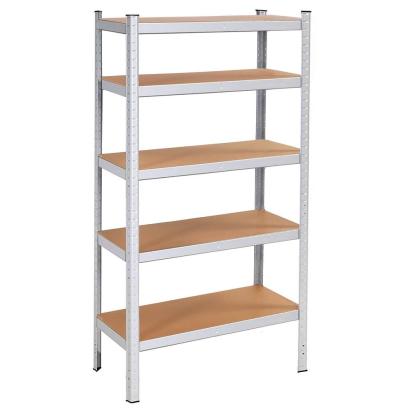 Raft metalic modular pentru depozitare, 5 polite, 180x90x30 cm, 875 kg