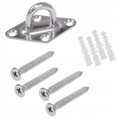 Kit de fixare pentru prelata de soare sau hamac din otel, 9 piese