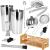 Set cocktail shaker pentru barmani, 14 piese, 750 ml, suport din bambus