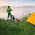 Masa pliabila pentru camping si gradina, reglabila, 80x40 cm, neagra