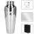 Set cocktail shaker pentru barmani, 550 ml, 8 piese, inox argintiu