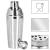 Set cocktail shaker pentru barmani 750 ml, inox, 6 piese KI14