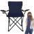 Scaun pliabil pentru camping si pescuit Sersimo, cu suport pahar, albastru marin